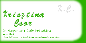 krisztina csor business card