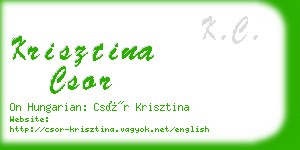 krisztina csor business card